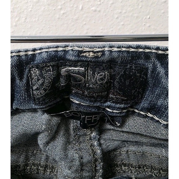 Silver Jeans Co Boyfriend Distressed Skinny Jeans W27L29 Medium Wash Fluid Denim - Picture 4 of 9